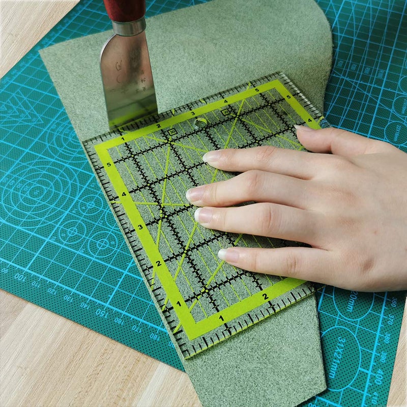 UOOU 4 Pack Quilting Ruler, Quilting Ruler (4.5"X4.5", 6"X6", 9.5"X9.5", 12.5"X12.5") Quilting Templates Fabric Cutting Ruler Acrylic Quilters Rulers Clear Mark for Quilting and Sewing - Image 5